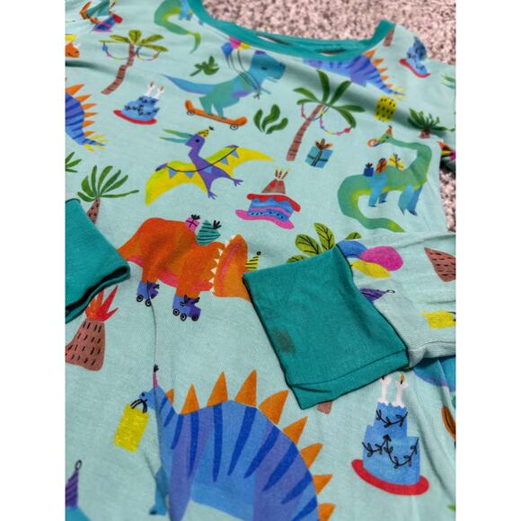 Little Sleepies Prehistoric Party 2 Piece BAMBOO Set: Long sleeve top&pants, 4T - Picture 4 of 5